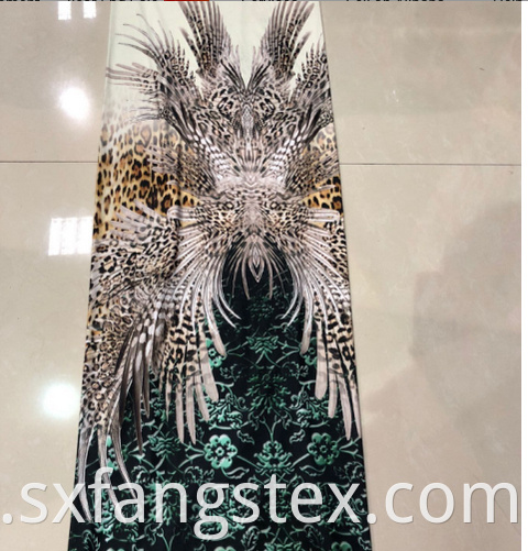 100% Polyester Printed Animal Knitted Abaya Robes Fabric